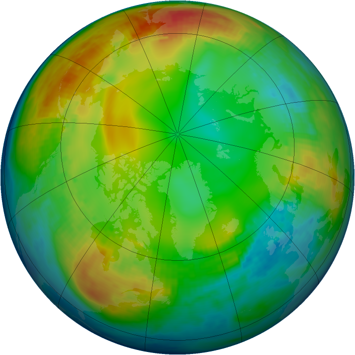 Arctic ozone map for 17 January 1983